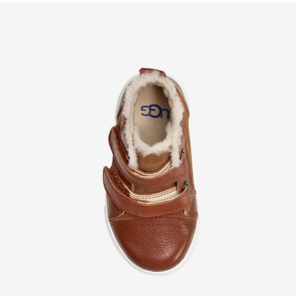 New Ugg Rennon Leather/Suede Unisex Fur Lined High Top Velcro Fashion Sneaker 11 - Picture 10 of 12